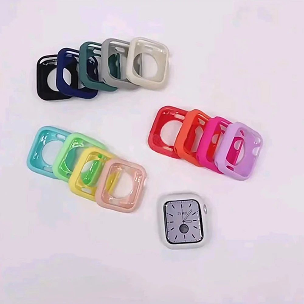 TPU Case For Apple watch 41mm 45mm Soft Candy Shell Cover Protective IWatch Ultra 8 7 6 SE 5 4 3 2 1