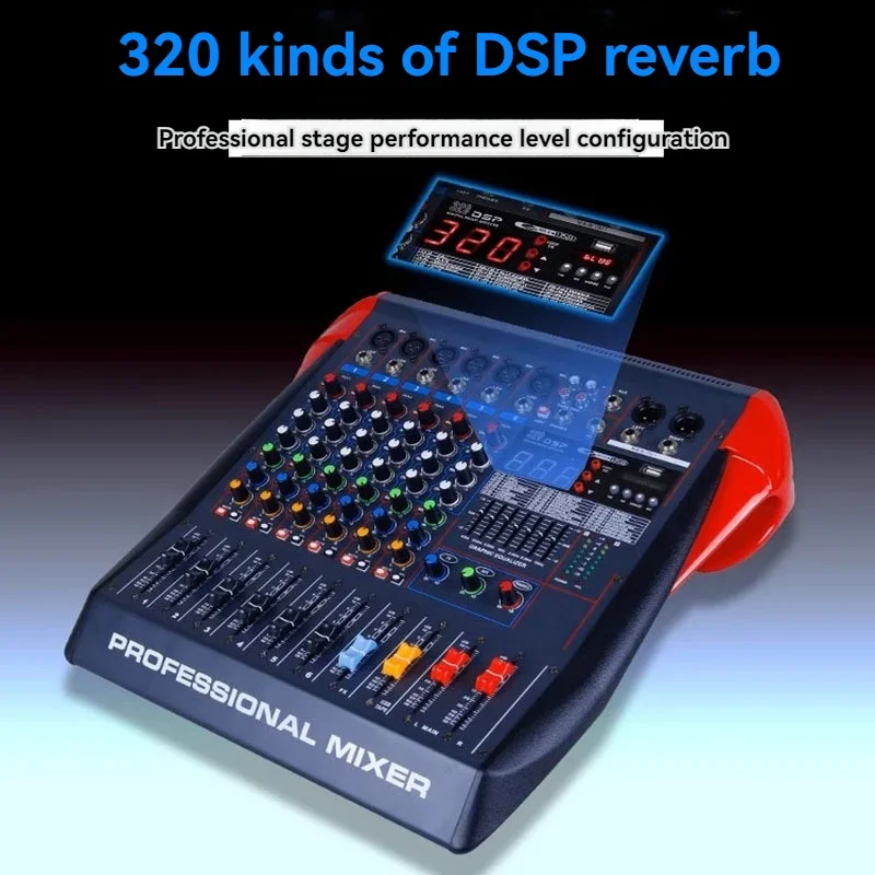 2026 320DSP mixer with USB Bluetooth reverb effector KTV small stage performance 8 channels 16 channels