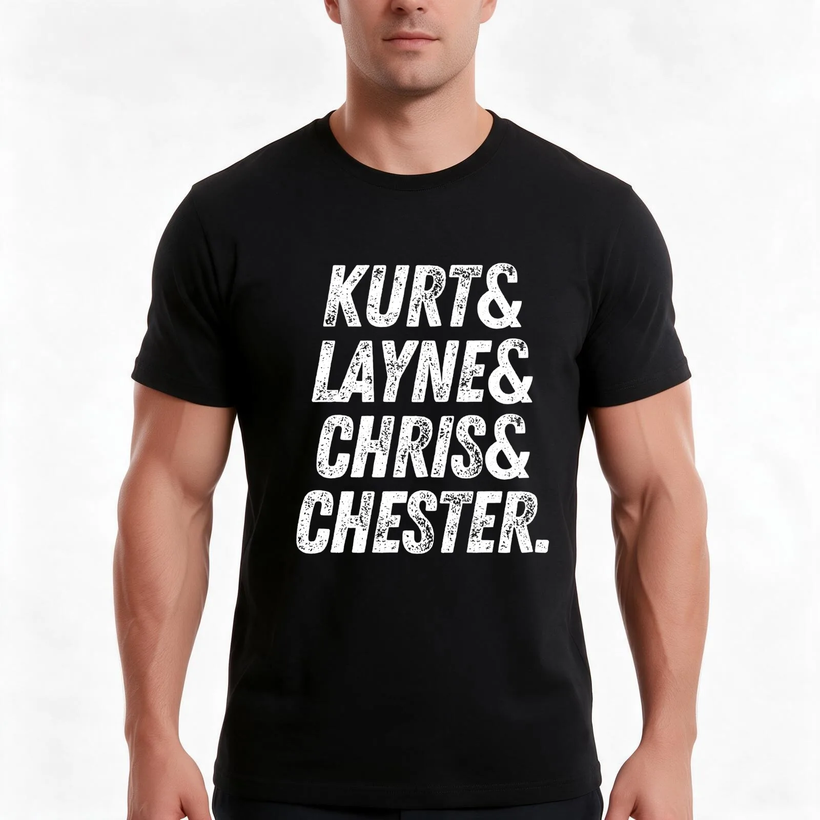 Lost Legends List Kurt, Layne, Chris and Chester T-Shirt, Summer Casual Cotton Tee, Oversized Streetwear Tops, Unisex Men Women