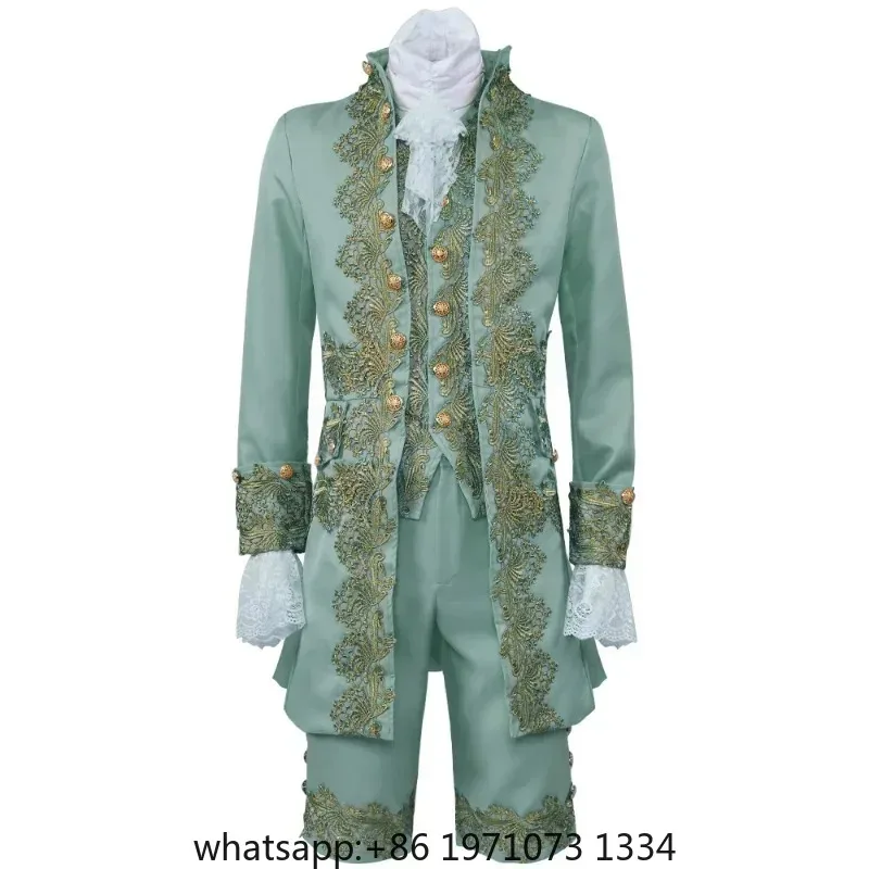 Prince Victorian Deluxe Costume Halloween Wedding Men Blazer Suit Jabot Tie Movie Drama Rococo Colonial Outfit Adult Jacket Coat
