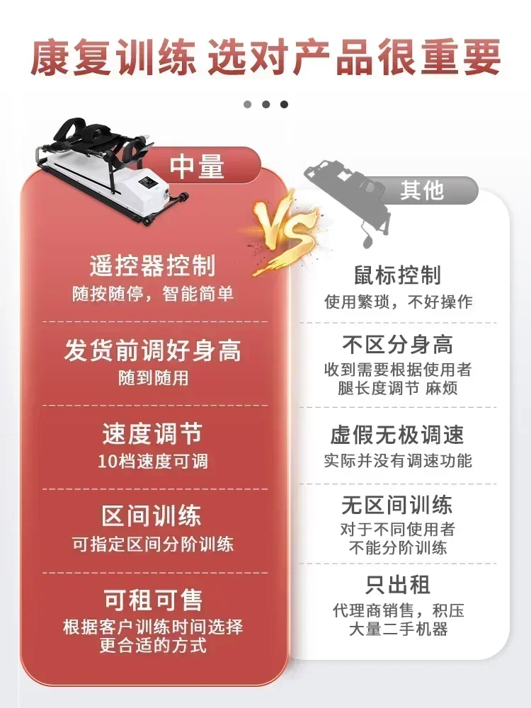جهاز تدريب الركبة ذو الأطراف السفلية CPM، جهاز إعادة تأهيل الركبة، تمرين مفصل الساق