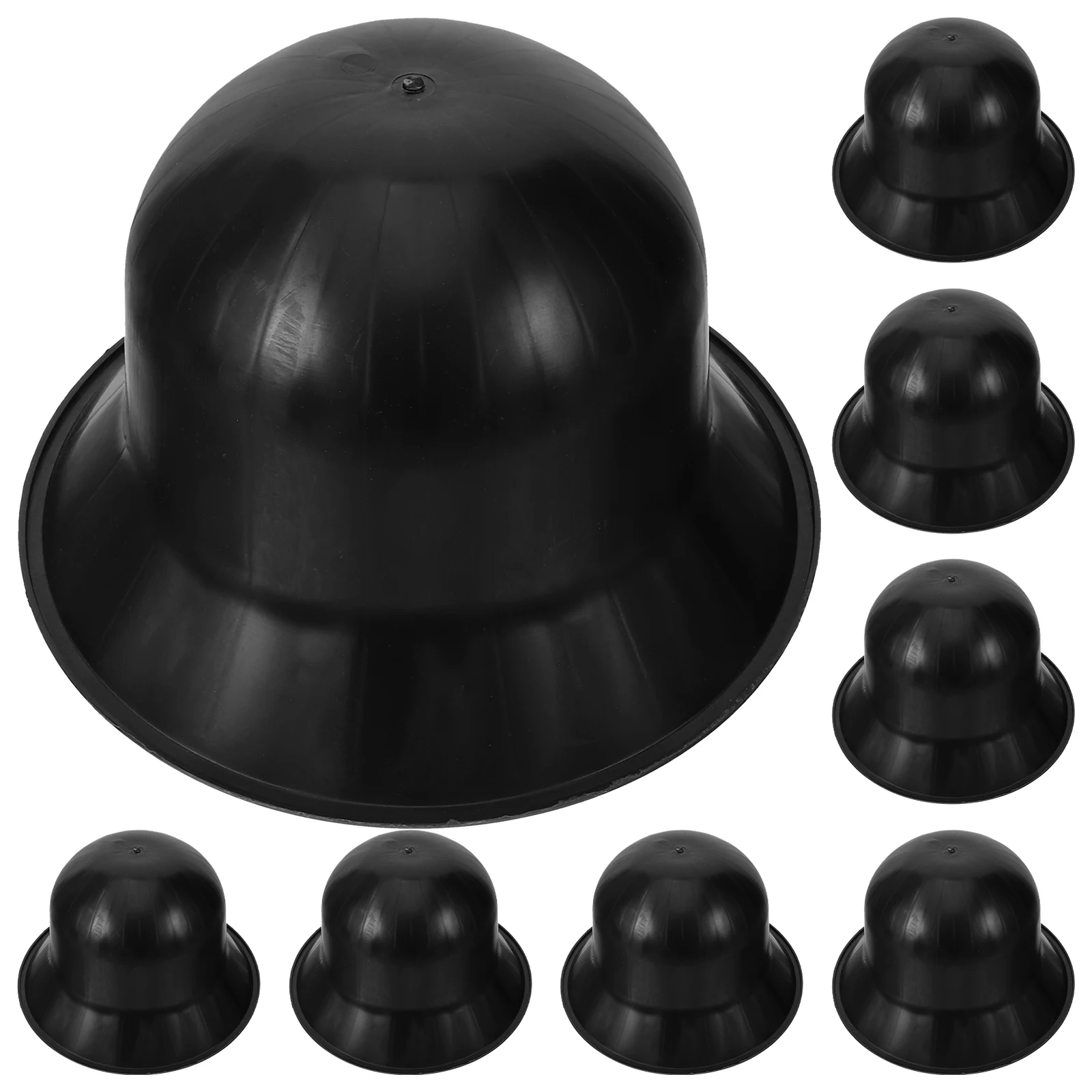 

8 Pcs Holder Heat Resistant Plastic Bucket Cap Support St Black Round Hat Holder Shape Anti Pressure Storage Display