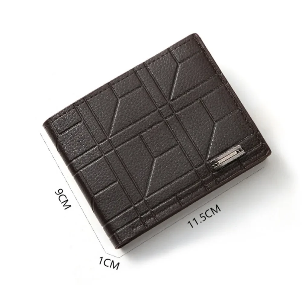 فتحة متعددة عادية سعة كبيرة عملة المحفظة الذكور حامل البطاقة محفظة متعددة الوظائف حقيبة الرجال محفظة أسود بولي Leather الجلود #6