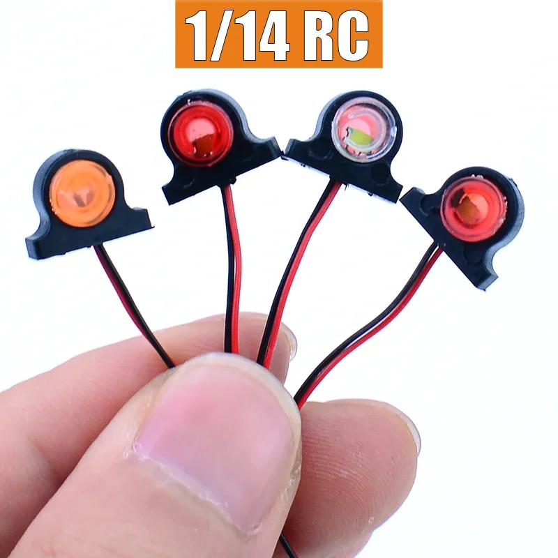 1:14th Scale RC Dump Truck 2pcs LED Position Light Side Lights for Tamiya for SCANIA 770S for VOLVO MAN Car DIY Parts