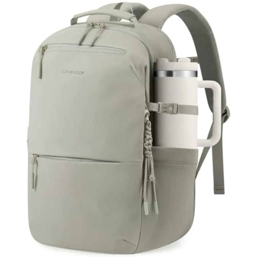 

Laptop Backpack for Women Men with Giant Tumbler Holder - Work Computer Travel Backpack with Laptop Compartment Water Resistant