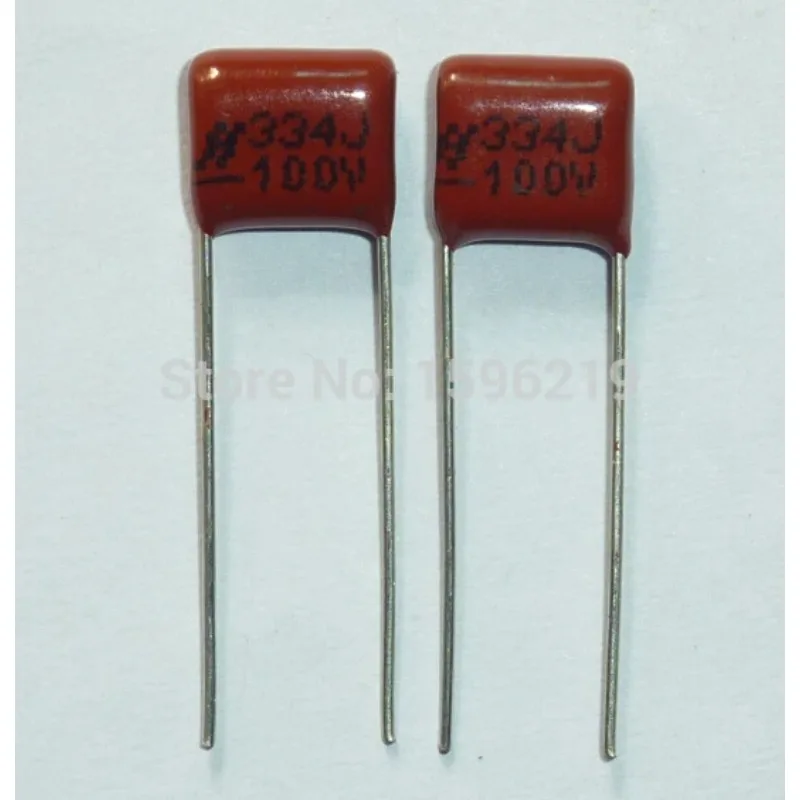 

100pcs CBB capacitor 334 100V 334J 0.33uF 330nF P7.5 CL21 Metallized Polypropylene Film Capacitor