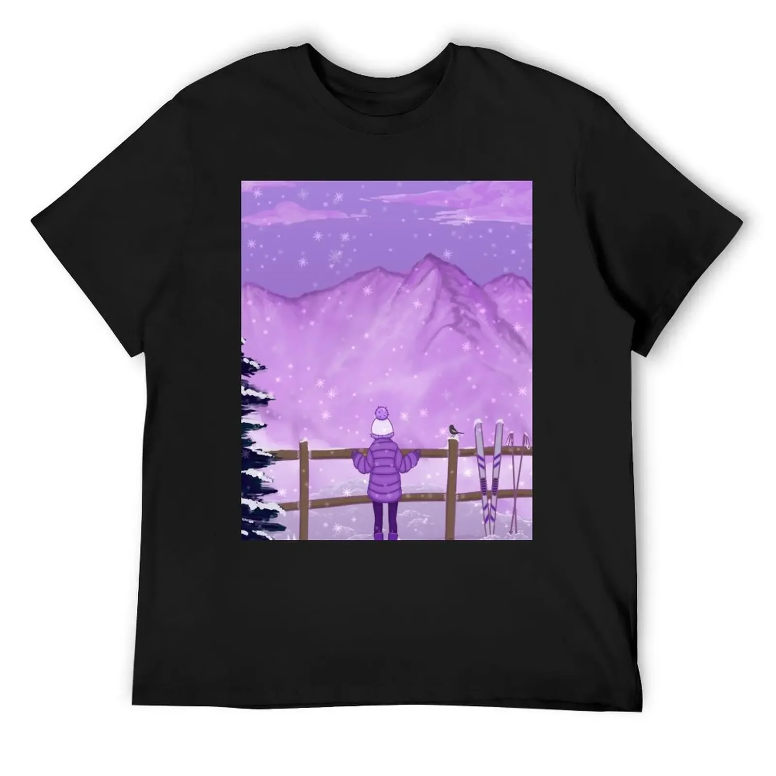 Snowy Colorado Mountains T-Shirt summer tops anime t shirts vintage anime shirt mens t shirts top quality