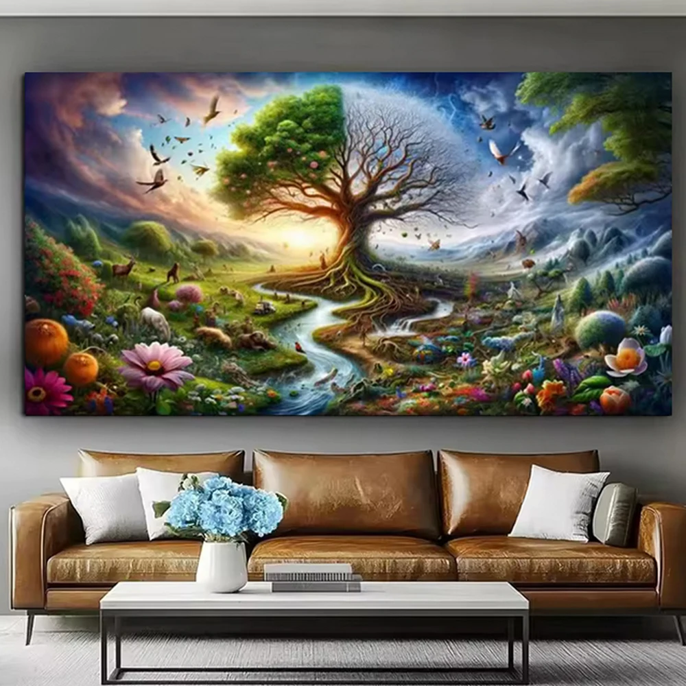 

Large Size Diamond Painting Kit Tree of Life Full Square Round Drill DIY Diamond Embroidery Mosaic Home Adult Decoration Gift