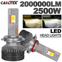 2500W K5C PLUS 4300K H1 H4 Led Headlight Bulb H7 H11 H8 HB3 9005 HB4 9006 9012 HIR2 Double Copper Tube Led CANbus Car Light 6000