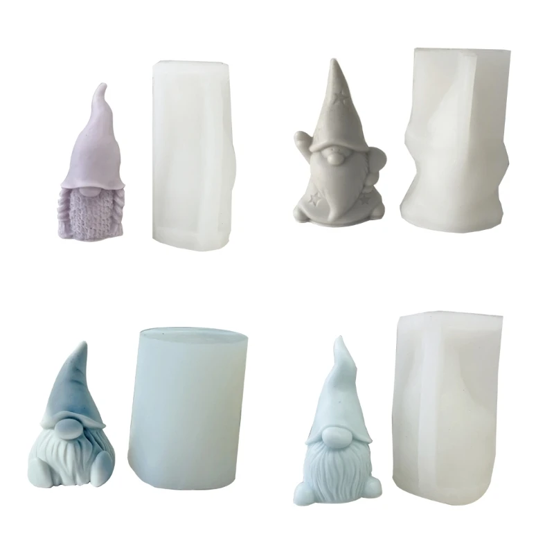 Faceless Gnomes Silicone Mold for Hand-made Desk Decorations Gypsum Epoxy Resin Silicone Baking Mould