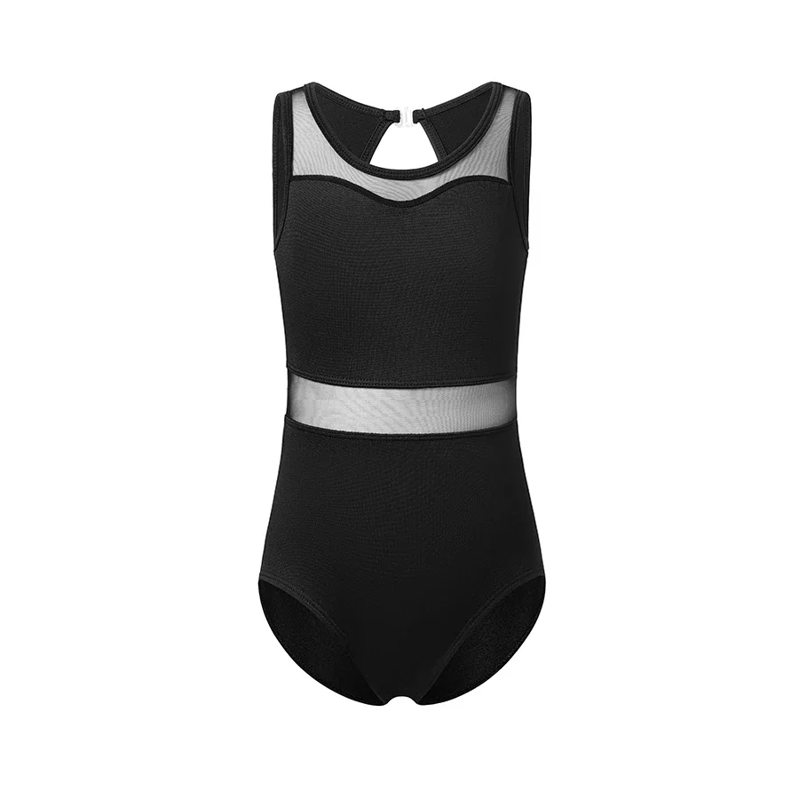 女の子バレエダンスレオタードウォータードロップバックノースリーブタンクダンスウェアダンス練習用のフルフロント裏地付き