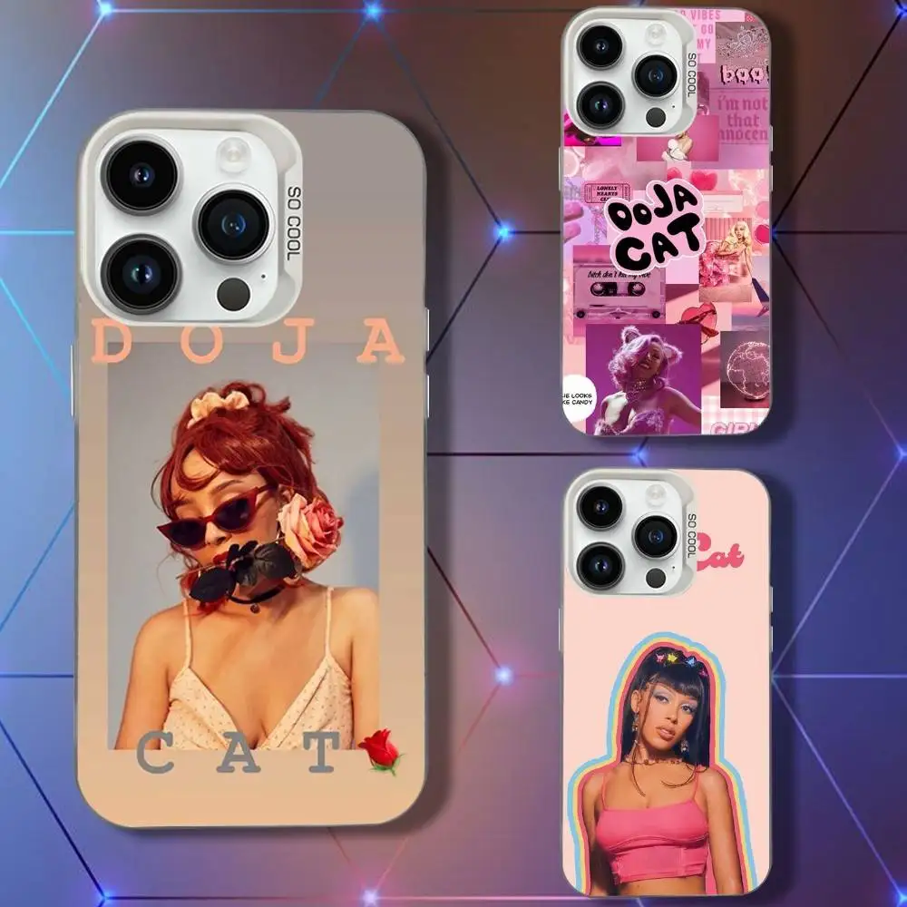 

D-Doja Singer Cat Phone Case For iPhone 16,15,14,13,12,11,Pro,XS,Max,Plus,Mini,SE White Candy Matte Shockproof Cover