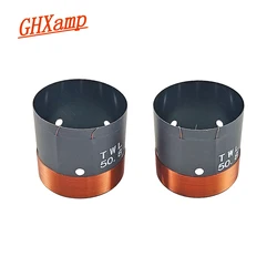 2pcs GHXAMP 50.8mm Bass Voice Coil Pure Copper Wire Two Layer Black Aluminum Skeleton High Power 51 Core Speaker Accessories