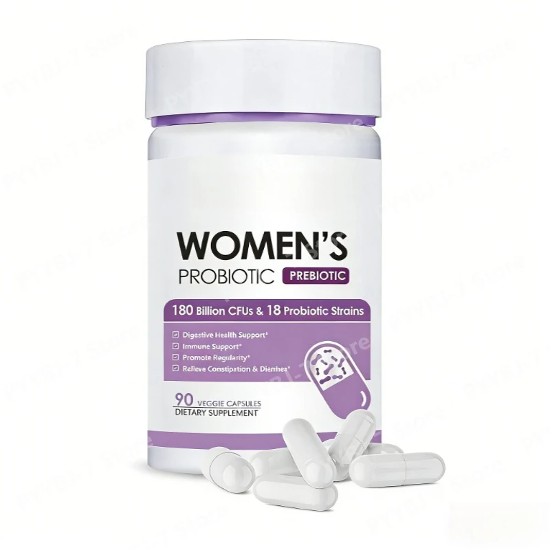 

Womens Probiotic with Prebiotics Digestive Enzymes for Digestive Immune PH Balance Urethral Health 90 Capsules