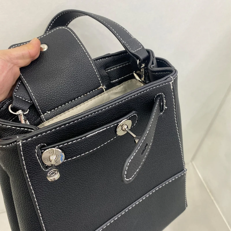 Bucket Bags For Women Luxury Designer Handbags And Purses 2023 New In  Fashion PU Leather Simple South Korea Shoulder Backpack