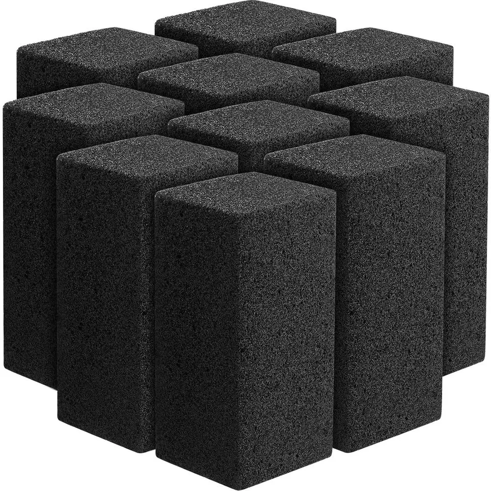 

10-Pack Heavy-Duty Pumice Stone Grill Cleaning Bricks for Commercial and Home Use - Reusable for Griddles, Lat Tops, and BBQ Gra