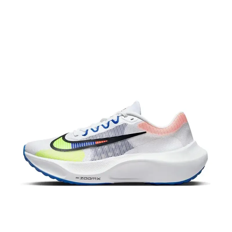 حذاء الجري Nike Zoom Fly 5 للرجال والنساء باللون الأسود والأخضر، مريح ومبطن ومضاد للانزلاق وجيد التهوية