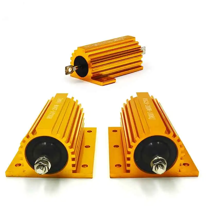 5 Pieces Gold Aluminum Shell RXG24 Resistor 200W 68 Ohm Chassis Mount Resistor 1% Accuracy with CE and For UL Certifications