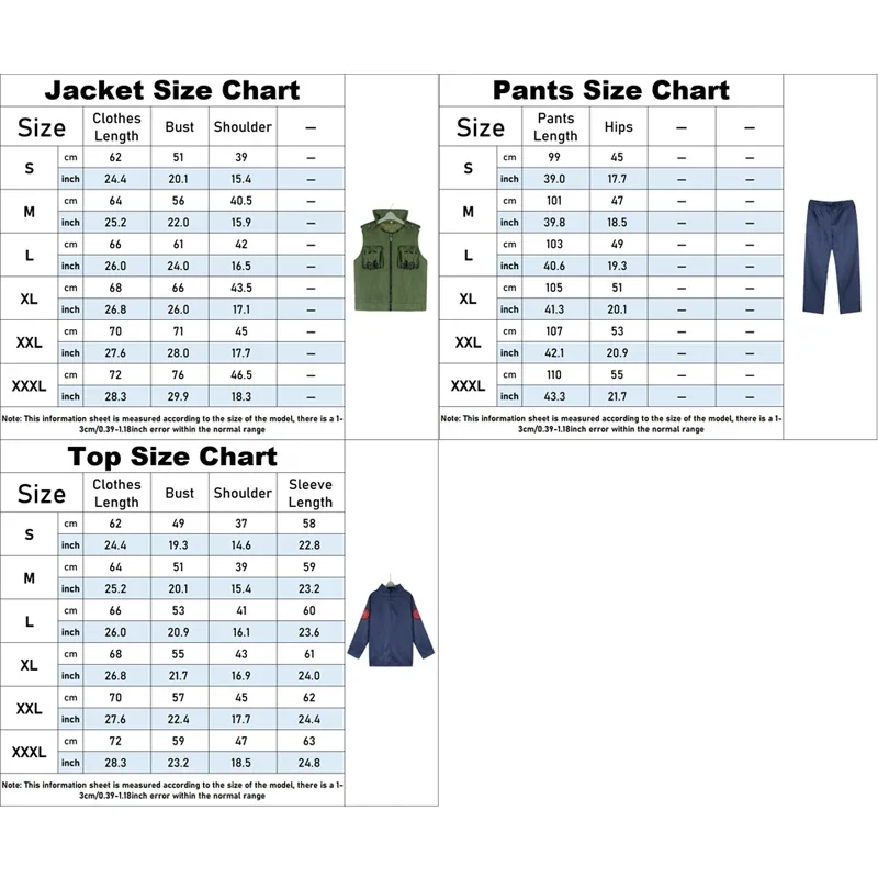 Bear House Hatake Kakashi Disfraces de cosplay Anime 111 Uniforme Ninja Ropa Conjunto de disfraz de Halloween para hombres Chaleco Top P2025 PPT01..