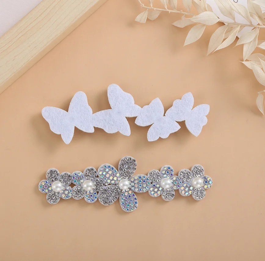 10 Pcs Heart Flower Snowflake Butterfly Glue Fix Rhinestones Patches DIY Motif Applique Garment Bag Shoe Decor Repair Accessory