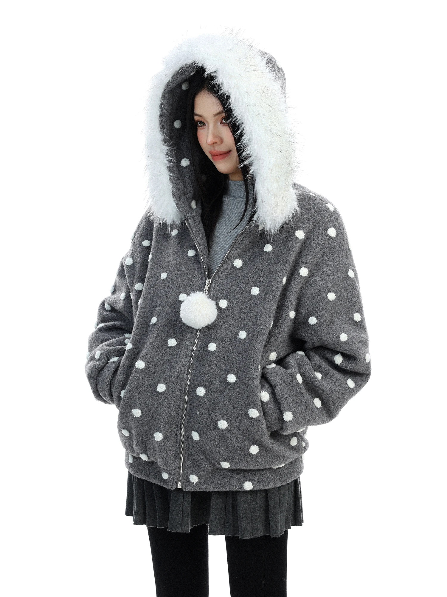 

Корейская утепленная хлопковая куртка с отстегивающимся меховым воротником для женщин, весна-осень-зима, теплая универсальная хлопковая куртка