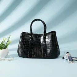 2024 New Crocodile Leather Women's Bag Fashion Large Capacity Women's Handbag Genuine Leather Shoulder Crossbody Bag 45