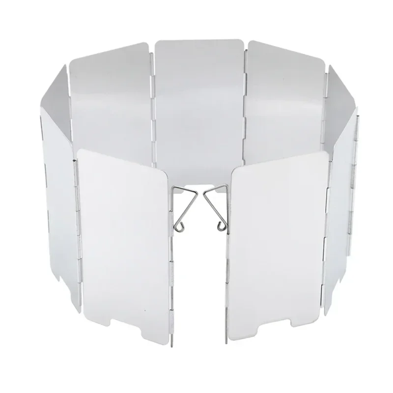 Pare-brise de cuisinière à gaz pliable à 9 plaques, brûleur de cuisine de Camping en plein air, écran coupe-vent en alliage image 6