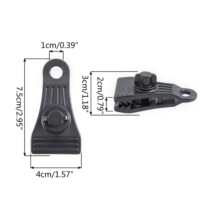 10개 방수포 클립 풀 커버 클립 천막, 캠핑용 텐트 패스너 홀더