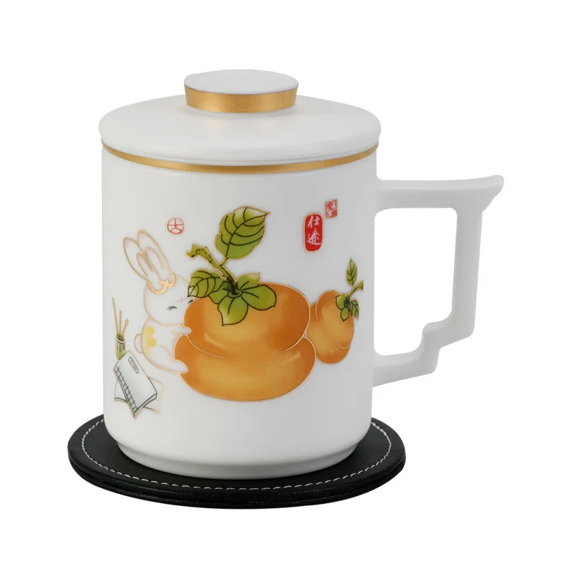 Light Luxury Cup Ceramic Coffee Cup Office Cup Creative Tea Separation Cup Home Tea Cup Mug Mug