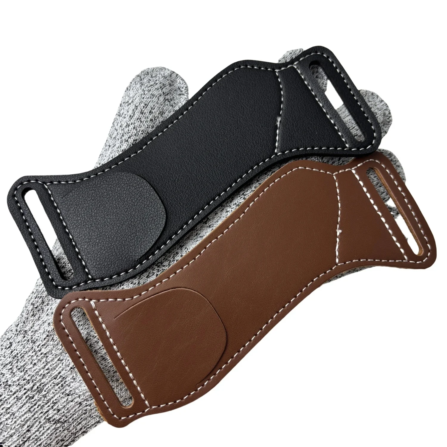 EDC Leather Pocket Organizer for Folding Knife Mini Knife Pouch Multitool EDC Carrier Pocket Slip with Belt Loop Brown view 3