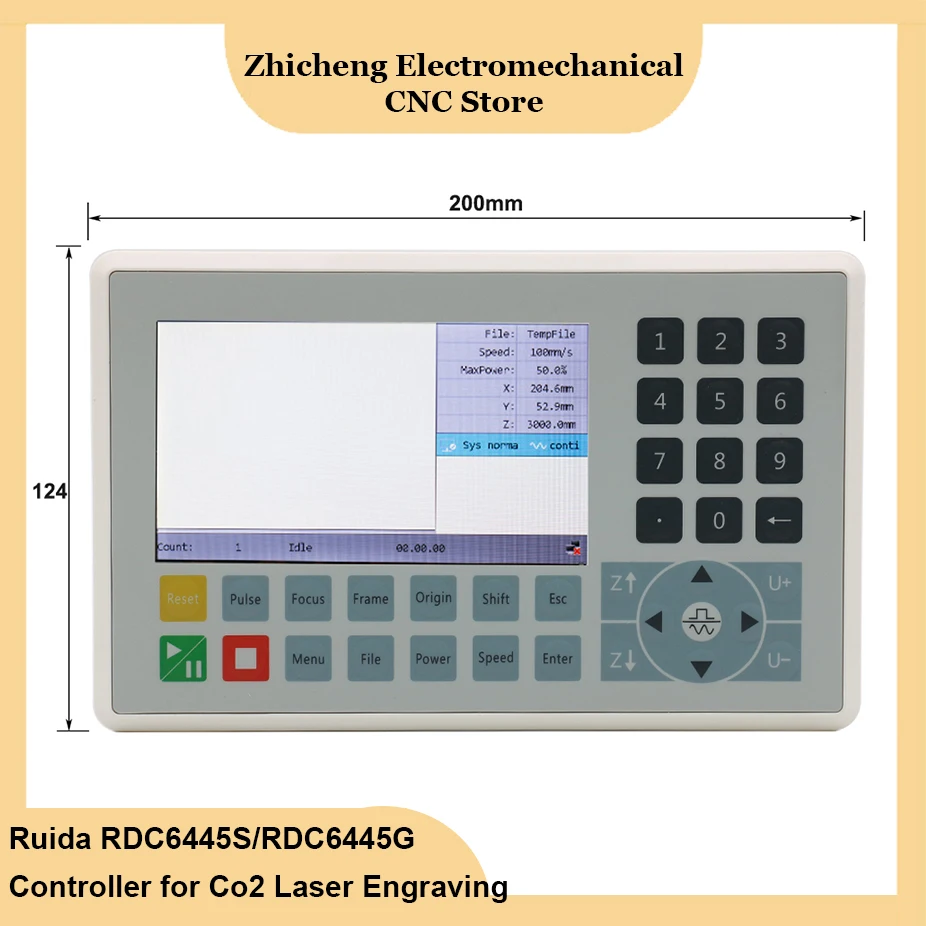 CO2 Laser Controller Panel for Ruida RDC6445G RDC6445S  RDLC320-A CNC Laser Cutting Machine Display