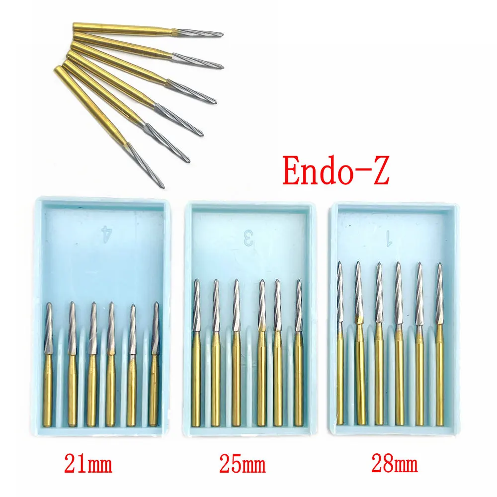 6pcs/pack Dental Endo-Z Carbide Burs Surgical EndodonticTungsten Bone Cutters Drill Bit FG 1.6mm for High Speed Handpiece