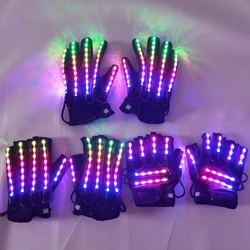 LED Gloves Luminous Flower Finger Light Gloves Party Supplies Dancing Club Props Stage LED Glove LED luminous Costumes