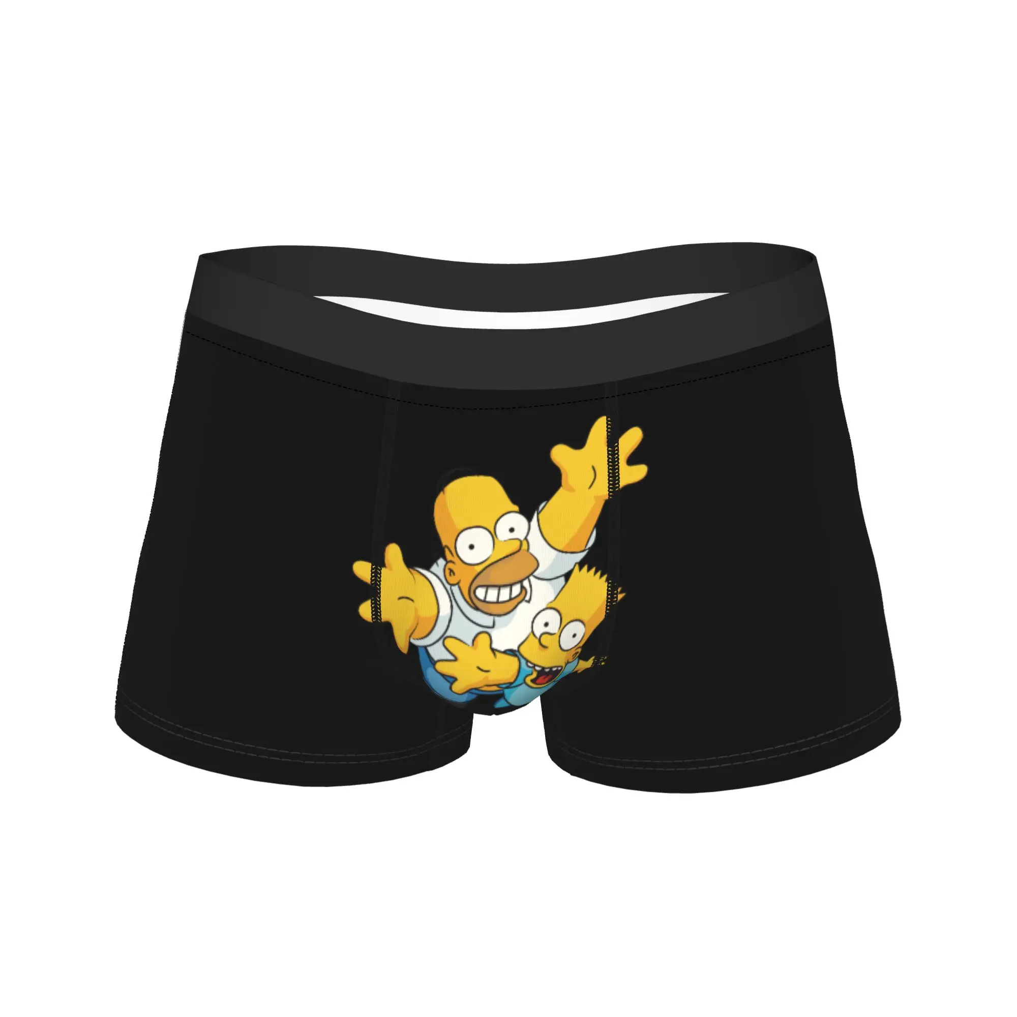 

Мужские трусы-боксеры с принтом Симпсонов, сексуальные, дышащие, больших размеров