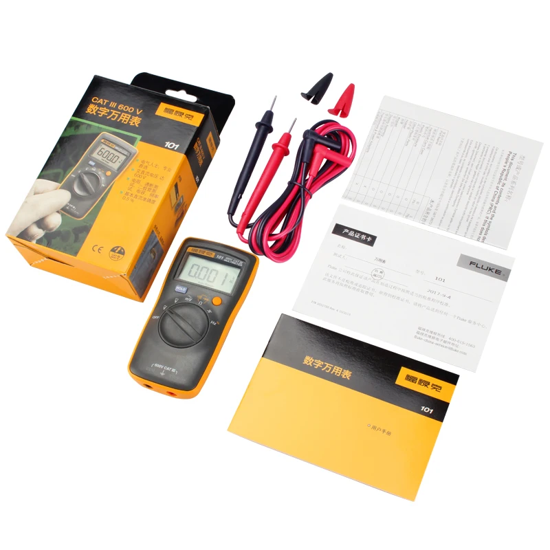 فلوك 101 101KIT 106 107 يده السيارات المدى الرقمي المتعدد الجيب التيار المتناوب/تيار مستمر الجهد المقاومة السعة تستر