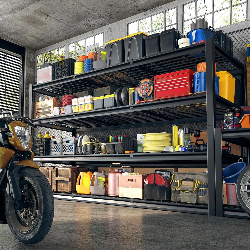 

Garage Shelving 2500LBS Storage Shelves Heavy Duty Shelving Adjustable Metal Shelves Units and Industrial Garage Storage