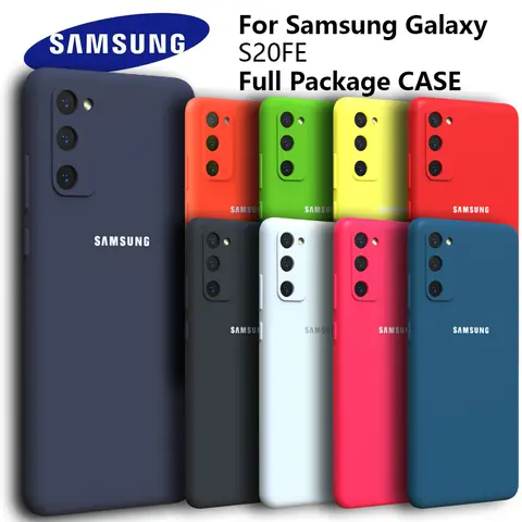 For Samsung S20 FE Case S20FE S21 S22 Ultra Plus Soft Liquid Silicone Cover Thin Shockproof Phone Back Galaxy Protective Shell