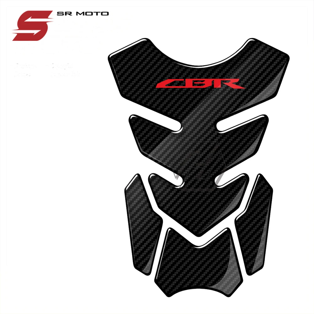 3D Carbon Look Motorcycle Tank Pad Protector Decal Stickers for Honda CBR 400 600 900 1000 RR 1100XX