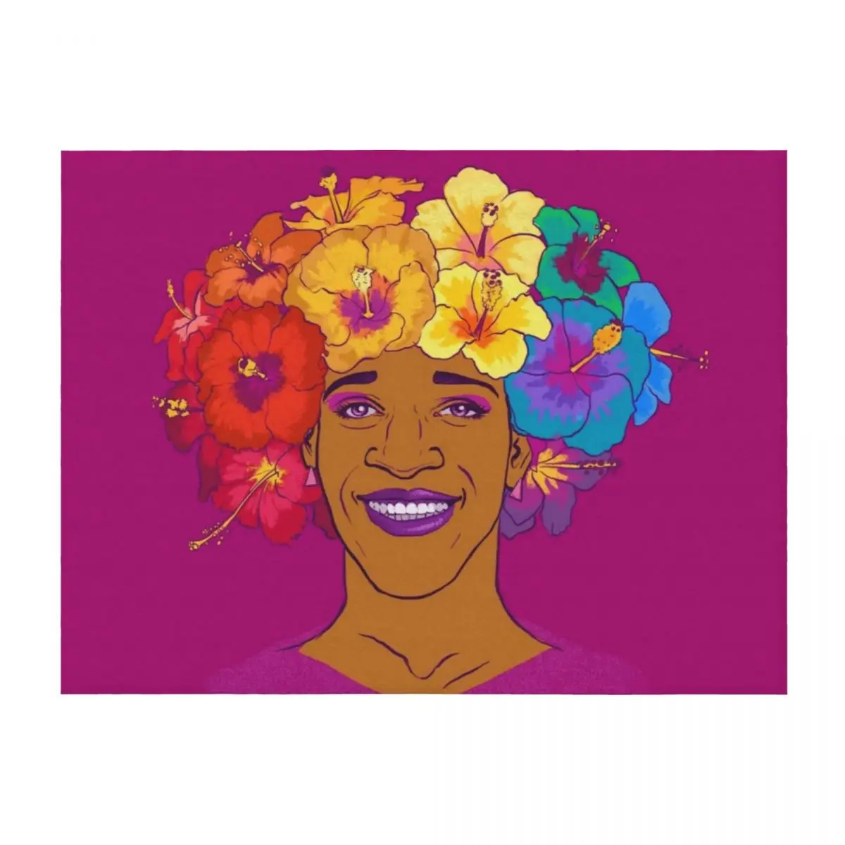 

Marsha Johnson - Hero and Icon Throw Blanket For Baby Soft Big Cute Plaid Decorative Sofa Blankets