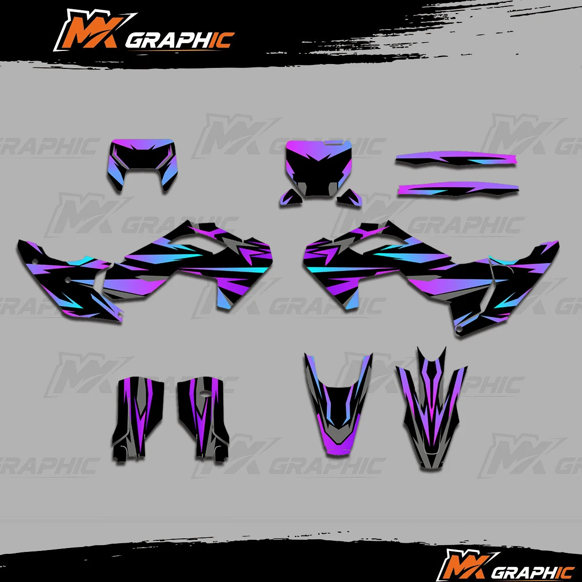 

For Husqvarna TE FE 150 200 250 300 350 400 450 2024-2026 TC FC FX 2023-2025 Graphics Background Decal Sticker Kit Decoration