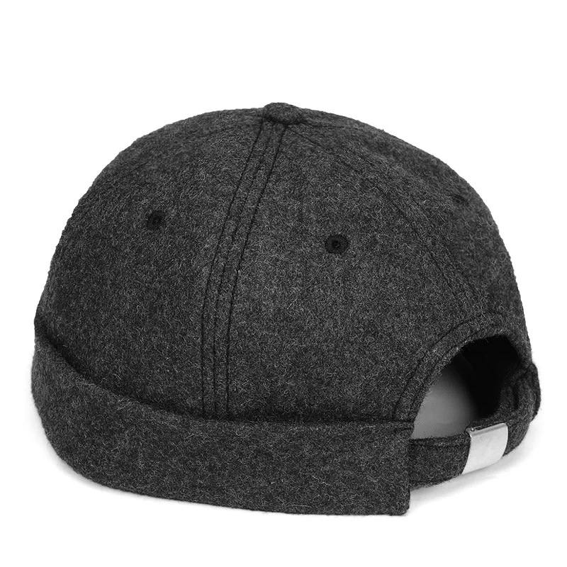 Winter Brimless Cap for Men Wool Hat Skully Beanies Design Male Beret Large Head Landlord Big Caps Street Trendy Hip Hop 2023