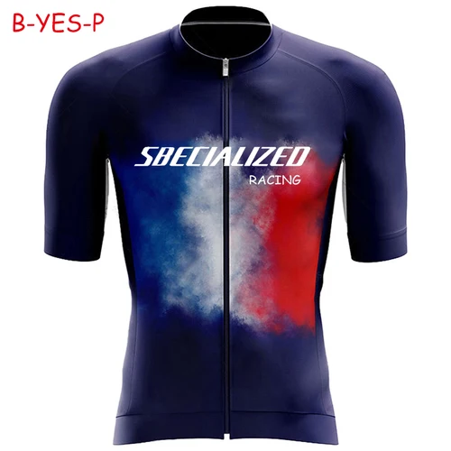 Imagen 2 del producto Camiseta de manga corta de ciclismo para hombre, ropa deportiva de secado rápido, equipo de carreras, verano, novedad