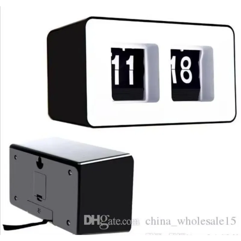 Flip clock retro automatic clock AM/PM format display timepiece home decor table
