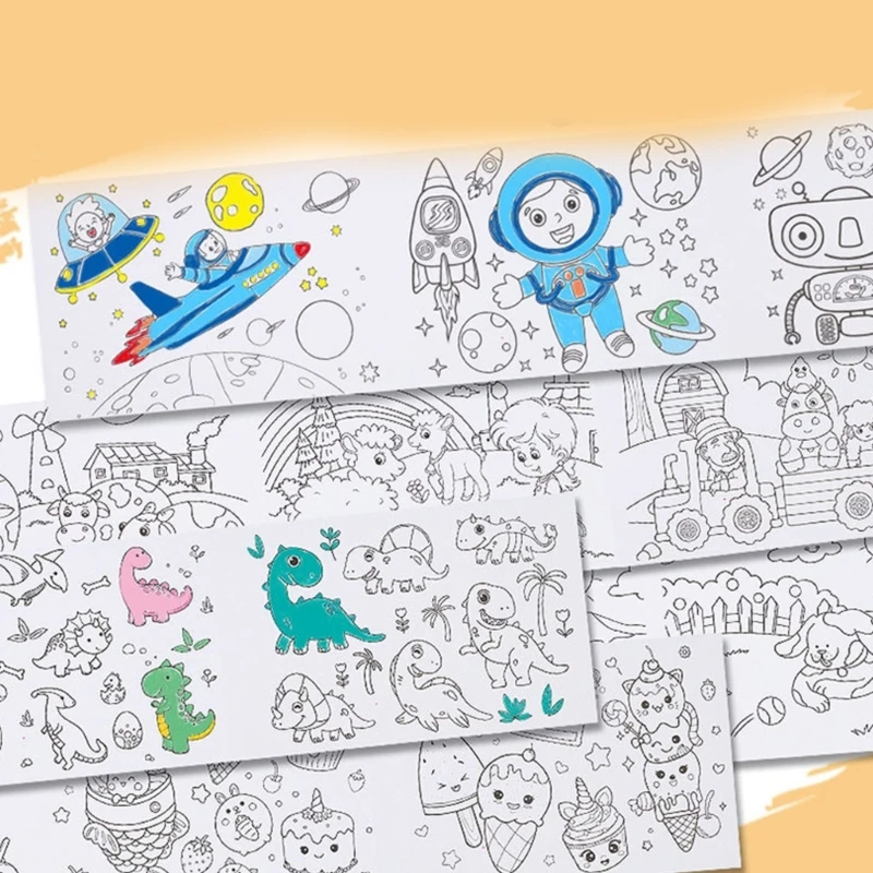 Rollo papel dibujo para niños, rollo para inspirar creatividad, rollo para colorear, suministros arte para