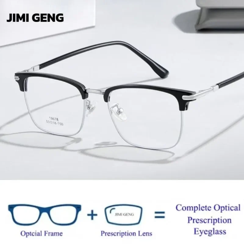 

2025 Men's New Business Glasses Frame Alloy+TR Material High end Comfortable Glasses Frame Reading Anti blue Light Glasses