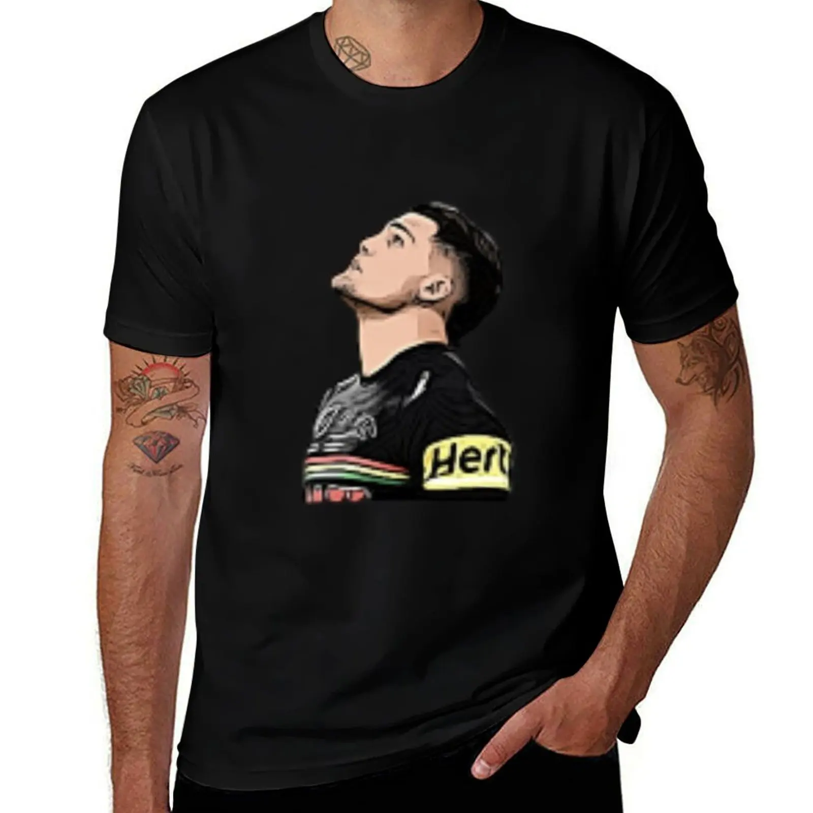 Nathan Cleary Looking to the Sky T-Shirt Active Wear Sports T-Shirt for Men