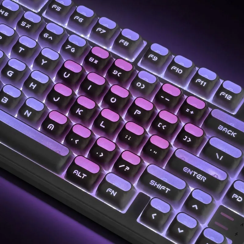 Astronaut PBT Keycaps Front Printed Backlit Magnetic Cross Switch Mechanical Keyboard for Night Demon EV63 Wooting Custom Keycap