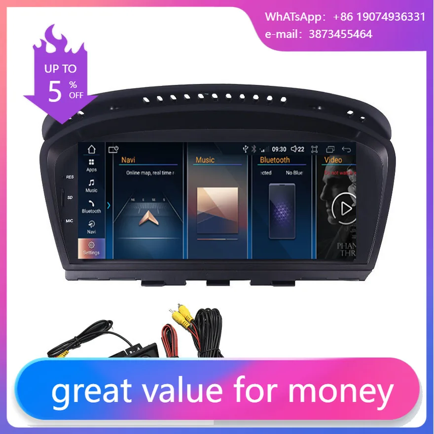 

Wireless CarPlay Android 14 Car Multimedia 5 3 Series E60 E61 E62 E63 E90 E91 E92 E93 CCC CIC Radio GPS Navi 4G