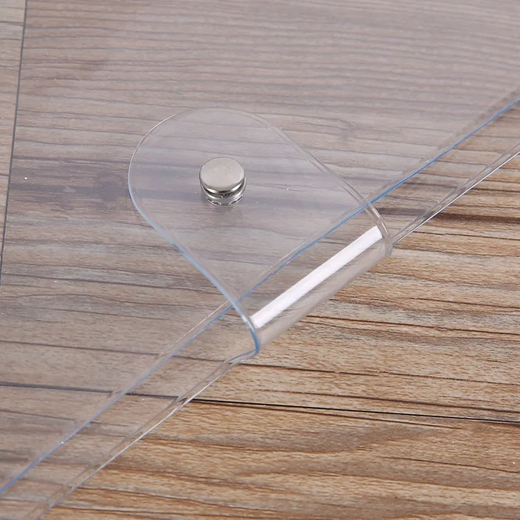 A7 A6 A5 Transparent Soft PVC 6-Ring Binder Cover Snap Button Close Case for 6 Hole Refill Insert Filler Paper Loose Leaf Binder