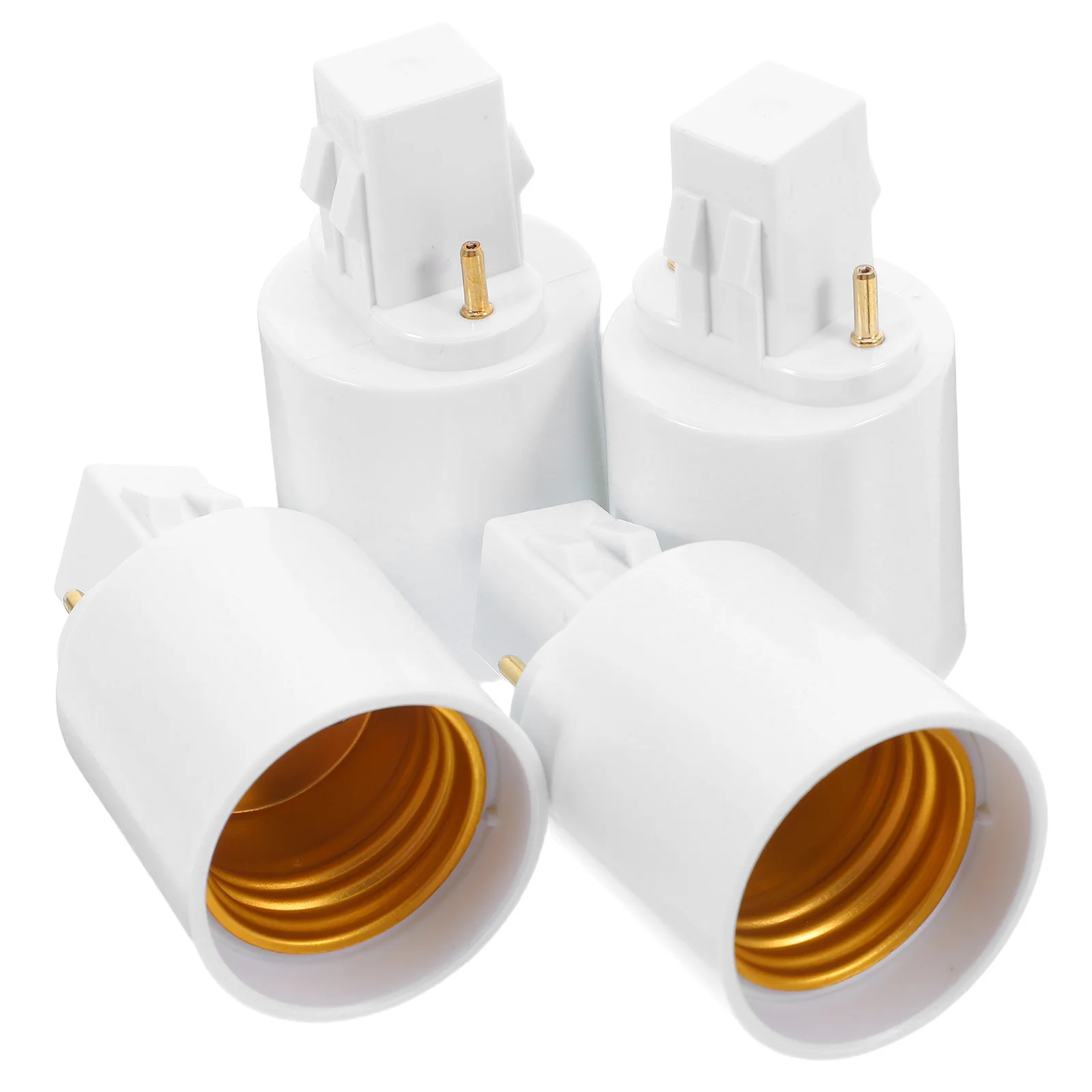 

4Pcs Gx23 to E27 Lamp Base Converter Adapter Pbt Material Stable Connection for Home Office Lighting DIY Projects Bulb Light